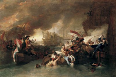 Die Schlacht von La Hogue von Benjamin West